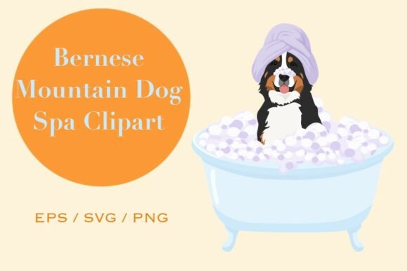 Bernese Mountain Dog Spa Clipart Review