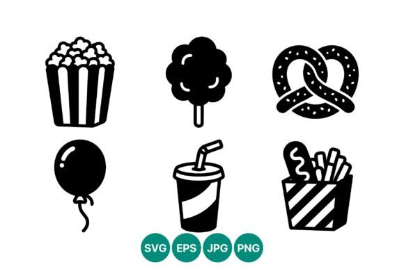Black and White Fast Food Icons Review
