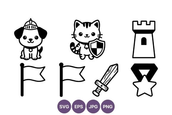 Cute Dog Cat Knights Flag Sword Star Embroidery Design Review