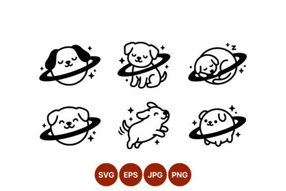 Cute Dog Planet Vector Art Set Review