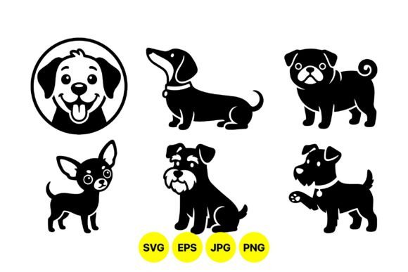 Cute Dog Silhouette Clipart Set Review