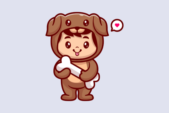 Cute Kid Wearing Dog Costume Embroidery Design Review