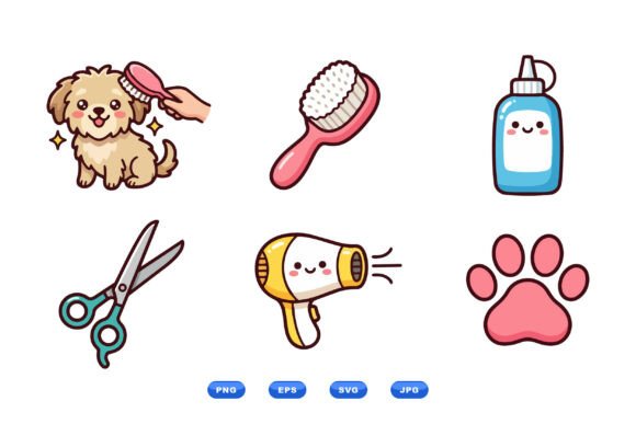 Cute Pet Grooming SVG Icons Review