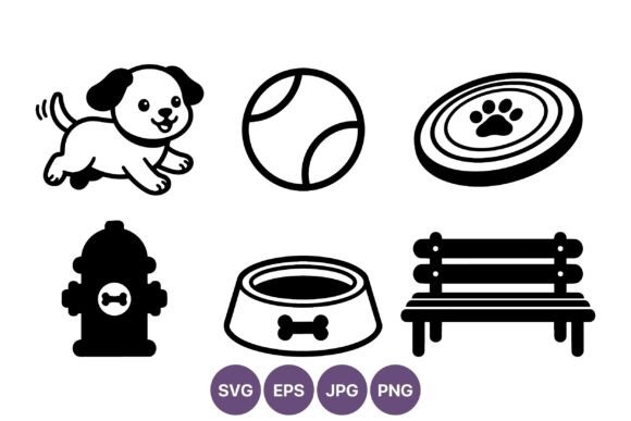 Cute Puppy Running Dog Icons Set Review