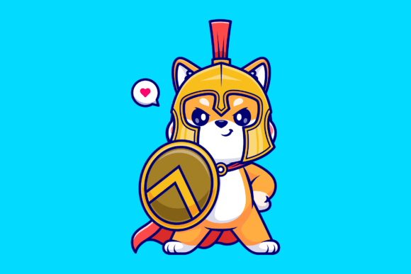 Cute Shiba Inu Dog Knight with Shield Embroidery Review