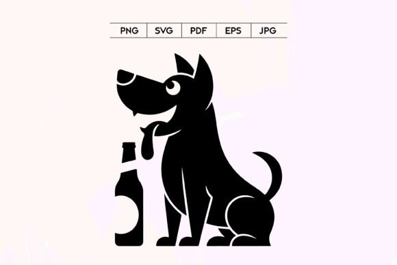 Dog Beer Bottle Icon