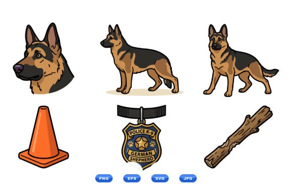 German Shepherd Dog Vector Art Review