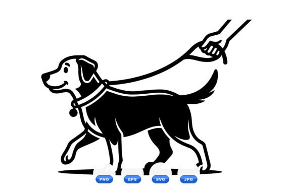 Happy Dog Walking Clipart Review for Embroidery Projects