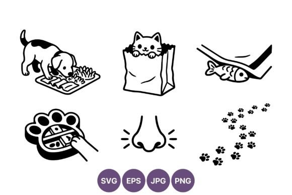 Pet Icons for Embroidery Projects