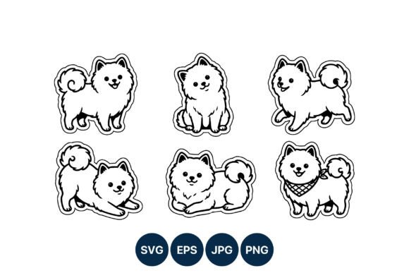 Pomeranian Dog Vector Icons Review